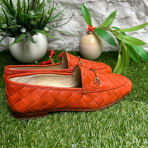 Loraine Woven Loafer (Women) SAM EDELMAN Canyon Orange size 10 new no box - Picture 14 of 16